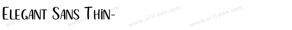 Elegant Sans Thin字体转换